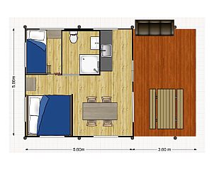 Unterkunft 210516 - Zelthaus Oostelijk Flevoland - Lodge + sanitair Leri - UFO