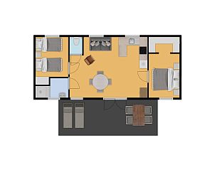 Guest house 220208 - Fixed travel trailer Zuidelijk Flevoland - Chalet de Krooneend