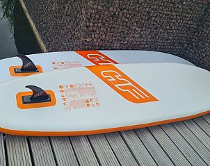 Surfboards ready for adventure at cottage in Zeewolde, Flevoland.