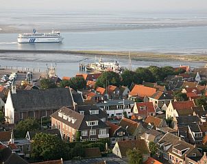 Panoramisch uitzicht op West-Terschelling, nabij Hotel Oepkes, vakantieappartement op de Waddeneilanden.