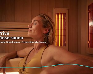 Relax in the private sauna at Unbrick One vacation home in Appelscha, Frisian Woods, Friesland.