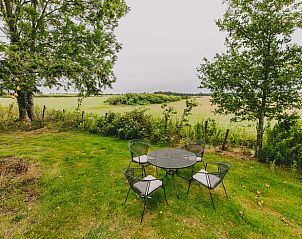 Garten im Garten des Ferienhauses in Oosterwolde, mit Blick auf die friesischen Felder.