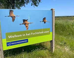 Blick auf das Naturschutzgebiet in der Nhe des Ferienhauses in Oosterwolde, umgeben von den friesischen Wldern Frieslands.