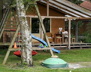 Speeltoestellen bij Vakantiehuisje in Haulerwijk, ideaal voor kinderen in de bosrijke omgeving van Friesland.