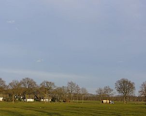 Uitzicht op de omgeving van Huisje in Boijl, vakantiehuis in Friesland.
