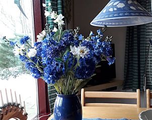 Bloemenpracht in Huisje in Boijl, vakantiehuis in Friesland.