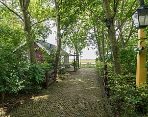 Toegangspad naar Vakantiehuis in Allingawier, omringd door Friese bossen.