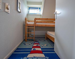 Kinderkamer met stapelbed in Aquamarijn vakantiehuis in Stavoren, Friese elfsteden