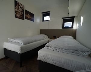 Gezellige slaapruimte in Chalet in Hindeloopen, vakantiehuis in Friese elfsteden, Friesland.