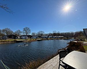 Uitzicht op vijver vanuit Chalet in Hindeloopen, rustgevende Friese natuur.