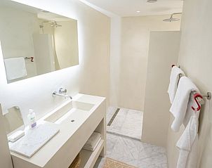 Luxe badkamer in Huisje in Wlterswld met ruime douche.