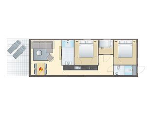 Guest house 260124 - Bungalow Het Friese platteland - 4-6 persoons lodge | 4-6B1
