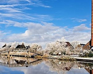 Pittoresk winterlandschap bij Vakantiehuisje in Easterlittens, idyllisch Friese platteland, Friesland.