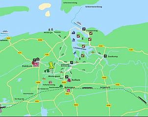 Kaart van de omgeving van Westergeest, Friesland, met Vakantiehuisje in Westergeest.