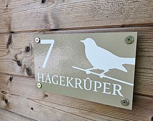 Charmant naambordje bij Huisje in Westergeest, vakantieaccommodatie in Friesland.