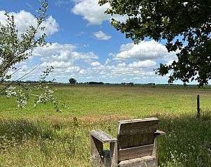 Prachtig uitzicht op het Friese platteland vanuit Vakantiehuisje in Blesdijke.
