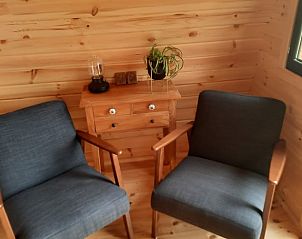 Comfortabele zithoek in Vakantiehuisje in Poppenwier, Friesland.