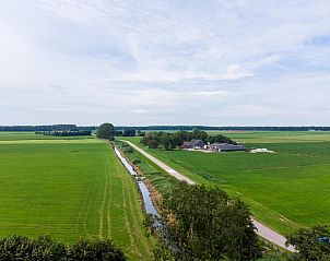 Prachtig landschap rond Sluisje 55 chalet in Bantega, Friesland, ideaal voor natuurliefhebbers.