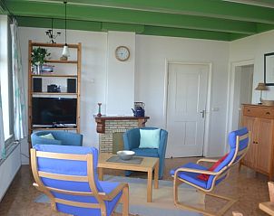 Comfortabele woonkamer van Vakantiehuisje in Ferwoude met moderne voorzieningen in Friesland.