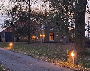 Hert in de omgeving van Huisje in Wijnaldum, vakantiehuis in het Friese platteland.