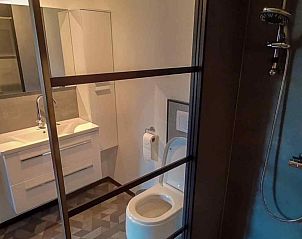 Luxe badkamer in FR075 vakantiehuis in Eastermar, Friesland met moderne voorzieningen.