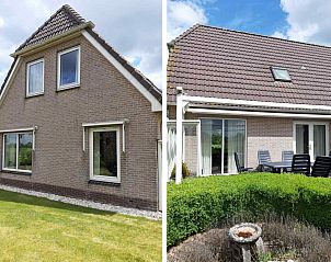 Buitenkant van vakantiehuis FR092 in Garyp, Friesland met tuin.