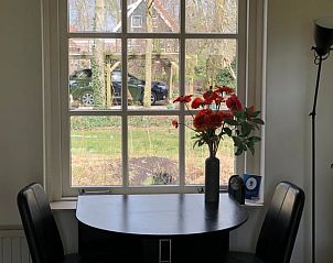 Eethoek met uitzicht in Vakantiehuis in Munnekeburen, Friesland.