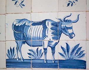 Delfts blauwe tegels in Huisje in Drogeham, Drogeham, vakantiehuis in Friesland.