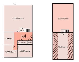 Moderne badkamer in vakantiehuis FR436, Longa, met een glazen douchedeur.