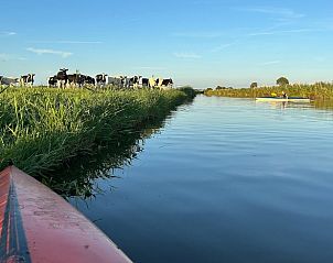 Rustige waterwegen rondom Vakantiehuis in Sexbierum, ideaal voor kajaktochten in de Friese natuur.