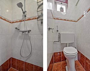 Compacte toilet in FR478 vakantiehuis Boksum, Friesland, modern en functioneel.