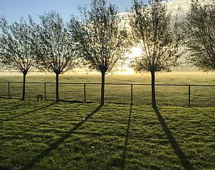 Moderne badkamer met toilet en douche in vakantiehuis FR400 in Zandhuizen, Friesland.