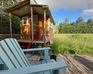 Gezellig terras van Vakantiehuisje in Tijnje, ideaal voor ontspanning in de frisse lucht van Friesland.