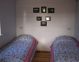 Knusse slaapkamer met twee bedden in De Ruif bed and breakfast, Asperen, Rivierengebied.