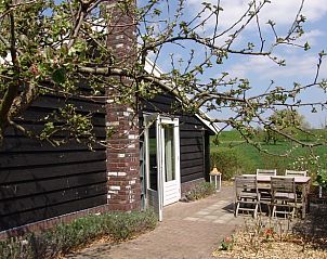 Zonnig terras bij Vakantiehuis in Culemborg, perfect voor buiten dineren in het serene Rivierengebied.