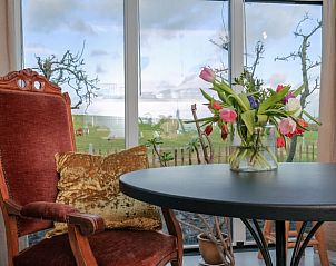 Bloemen op tafel in Vakantiehuis in Culemborg met landelijk uitzicht.