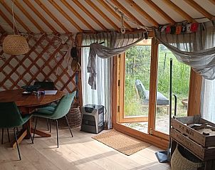 Eethoek in Huisje in Eck en Wiel, vakantiehuis in Rivierengebied, Gelderland.