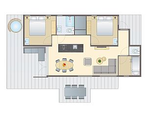 Verblijf 284420 - Bungalow Rivierengebied - 6 persoons Hottub Lodge | 6B2