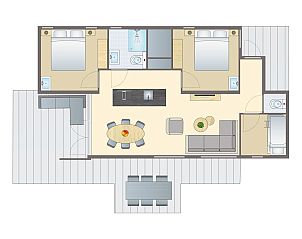 Verblijf 284423 - Bungalow Rivierengebied - 6 persoons Water Lodge | 6B1