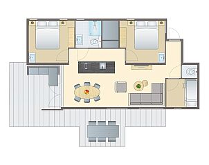 Verblijf 284427 - Bungalow Rivierengebied - 6 persoons Lodge | 6B