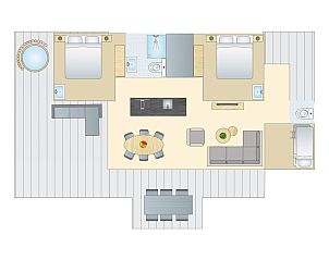 Verblijf 284430 - Bungalow Rivierengebied - 6 persoons Hottub & Culinair Water Lodge | 6B5