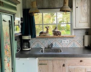 Stijlvolle badkamer in Huisje in Zoelen, vakantiehuis in Rivierengebied, Gelderland.