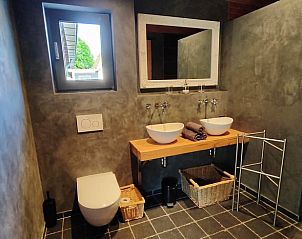 Moderne badkamer in Vakantiehuisje in Herveld, Gelderland. Luxe voorzieningen in een stijlvolle omgeving.