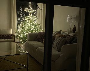 Sfeervolle kerstverlichting buiten Vakantiehuisje in Dreumel, Rivierengebied.