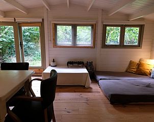 Gezellige woonkamer met veel natuurlijk licht in Huisje in Dreumel, Rivierengebied, Gelderland.