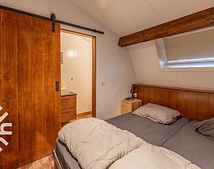 Slaapkamer met stapelbed in DG1744 vakantiehuis, Toldijk, Gelderland, ideaal voor kinderen.