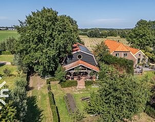 Buitengebied van DG1744 vakantiehuis in Toldijk, Gelderland, met jacuzzi en groene tuin.
