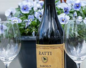 Genieten van een glas wijn bij Huisje in Heesselt, vakantiehuis in het Rivierengebied.