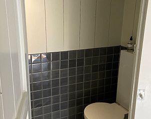Compacte toiletruimte in Vakantiehuisje in Neerijnen, Rivierengebied met moderne afwerking.