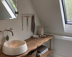 Stijlvolle badkamer in vakantiehuisje in Neerijnen, met moderne voorzieningen in het Rivierengebied.